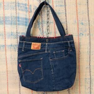 Reworked upcycled tote bag